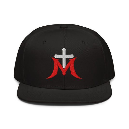 Marian Cross Snapback Virgin Mary Gothic Embroidered Hat - Inken Image