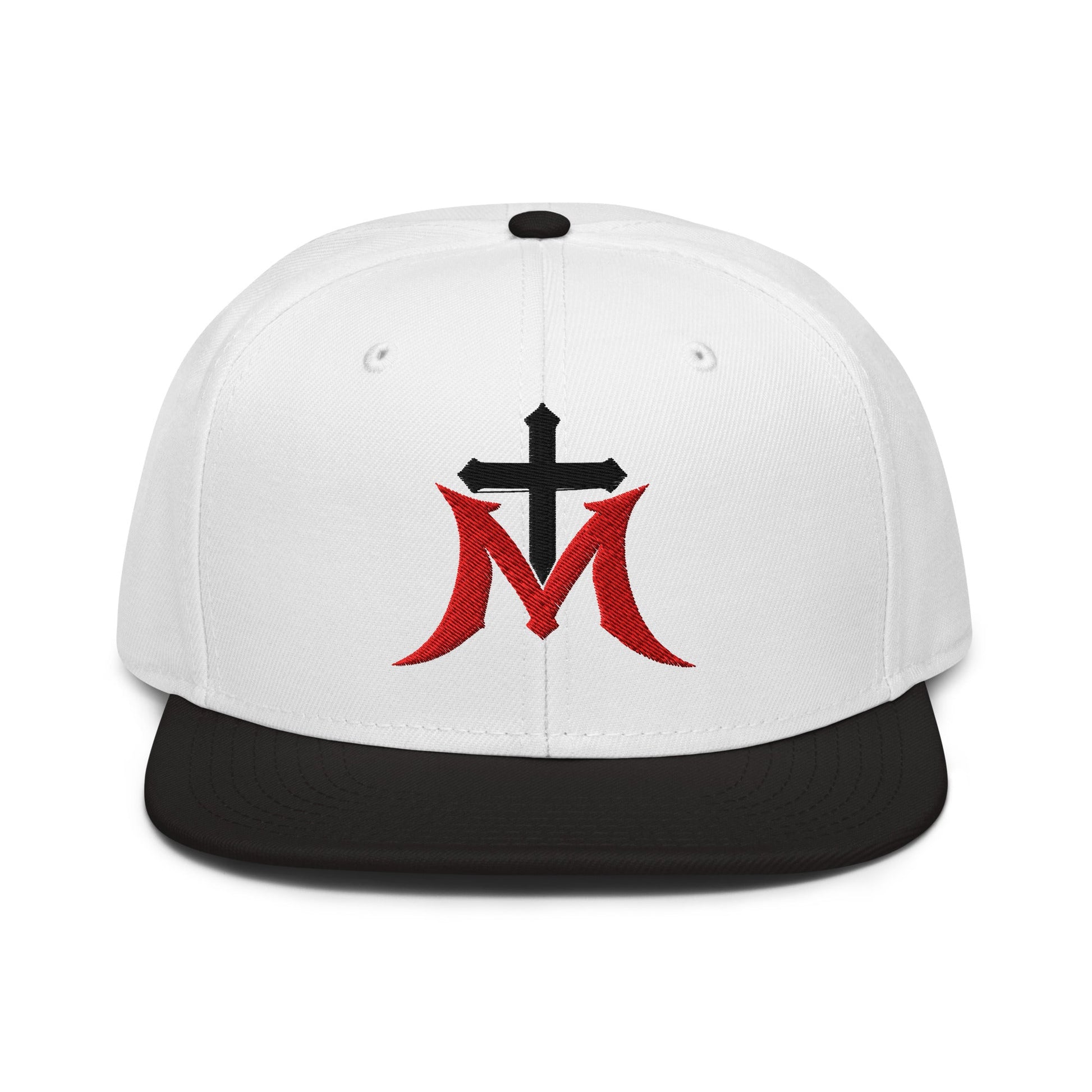 Marian Cross Snapback Virgin Mary Gothic Embroidered Hat - Inken Image