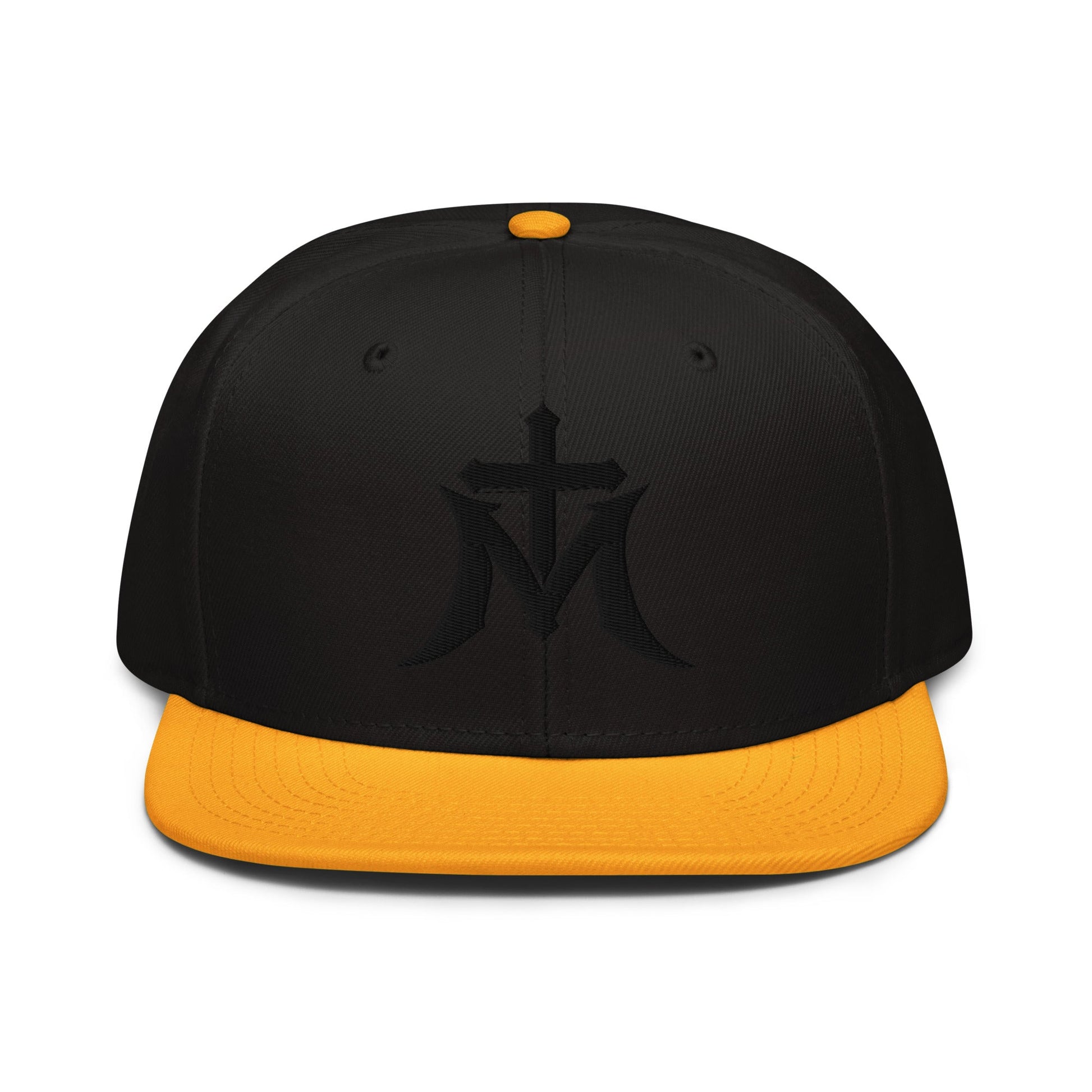 Marian Cross Snapback Virgin Mary Gothic Embroidered Hat - Inken Image
