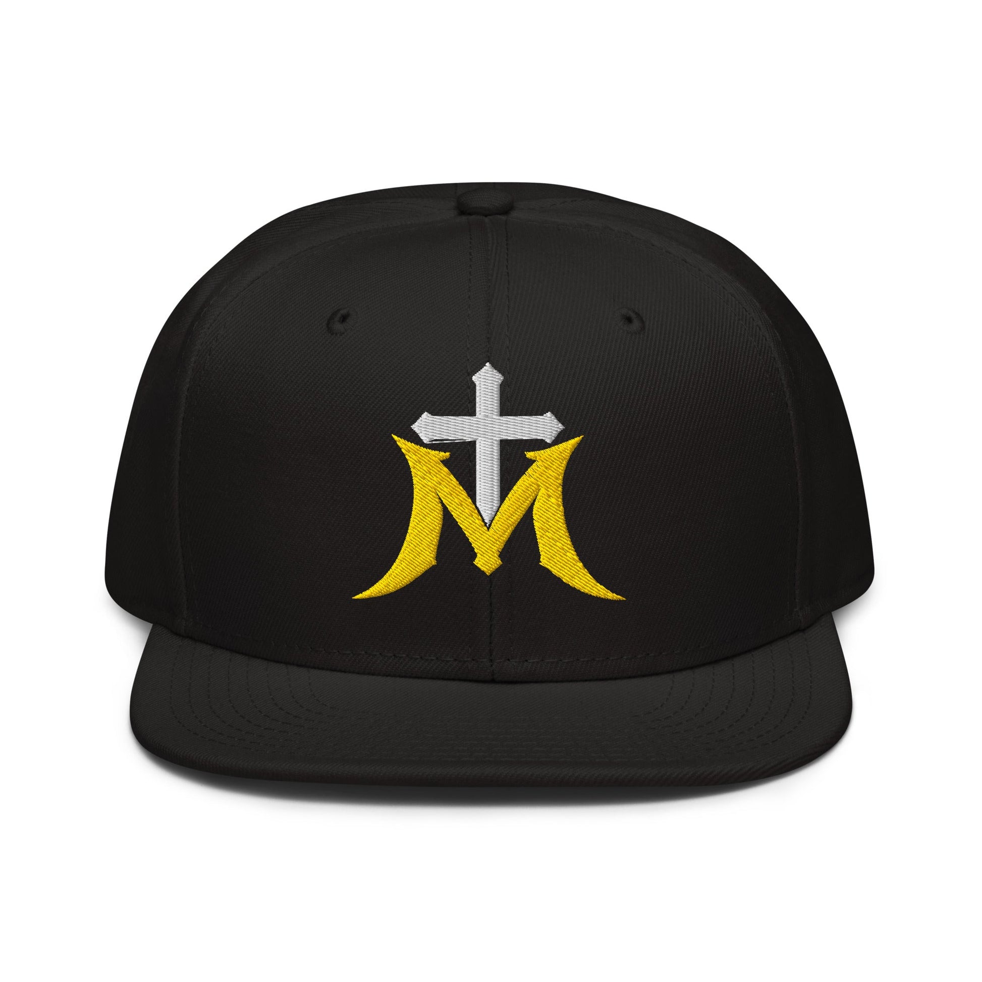 Marian Cross Snapback Virgin Mary Gothic Embroidered Hat - Inken Image