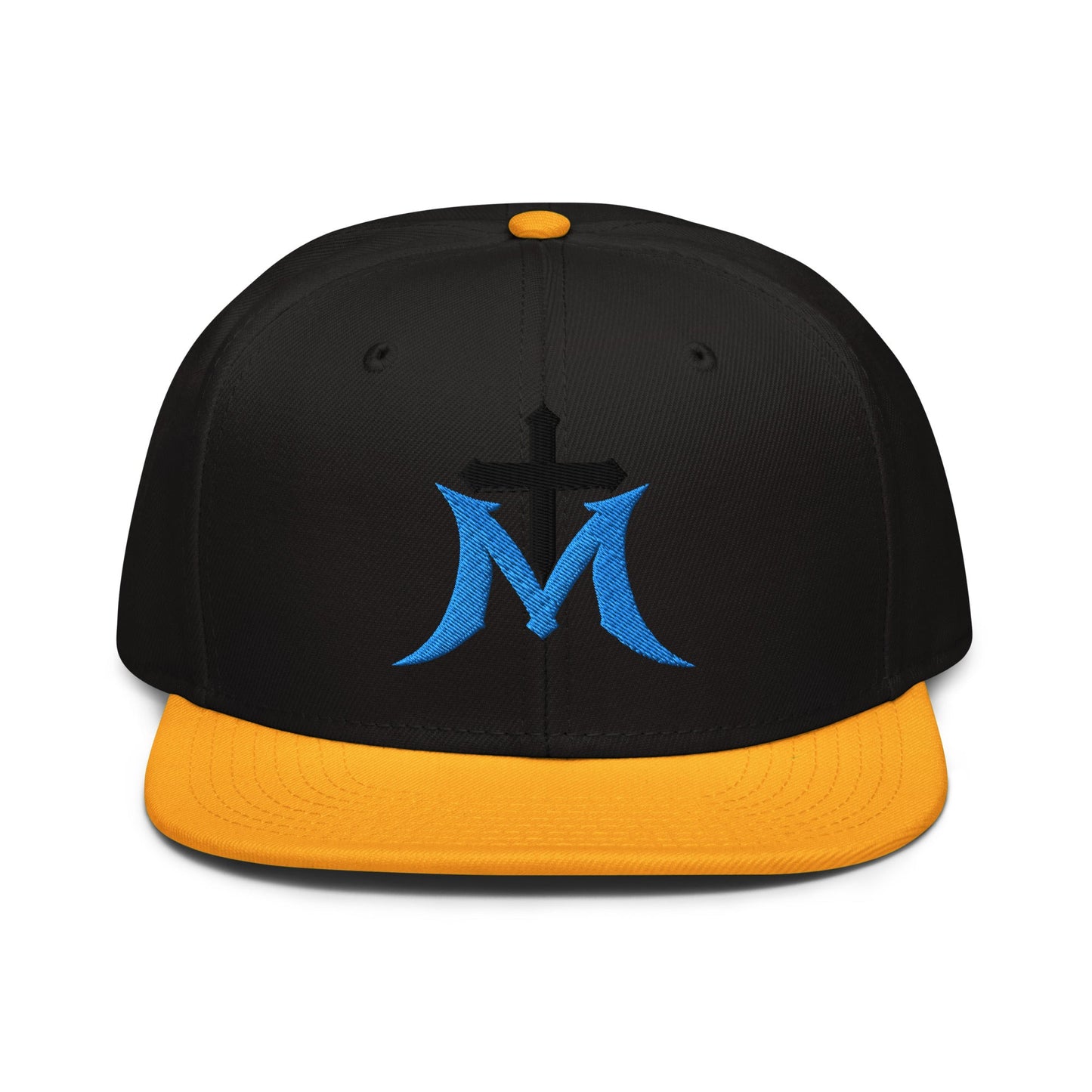 Marian Cross Snapback Virgin Mary Gothic Embroidered Hat - Inken Image
