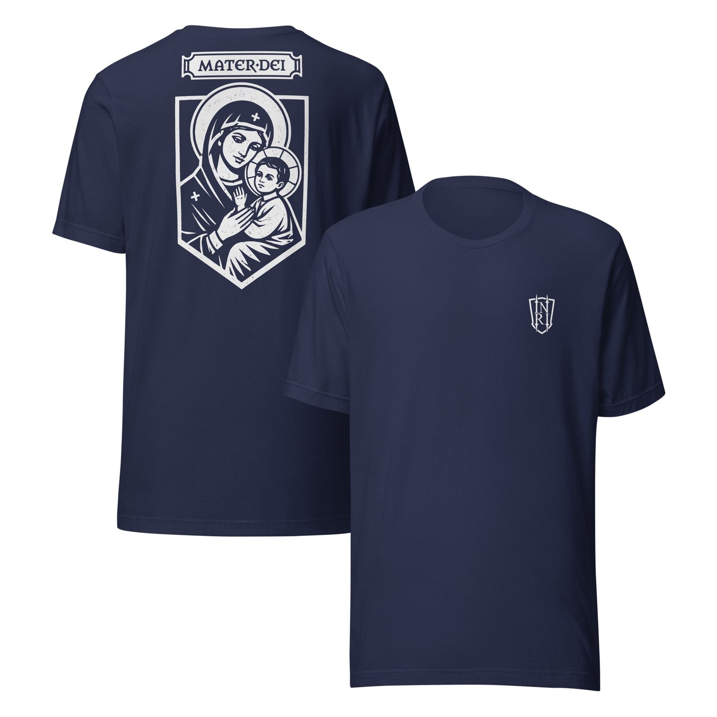 Mater Dei, Mother Mary and Baby Jesus Icon Graphic T-Shirt - Inken Image