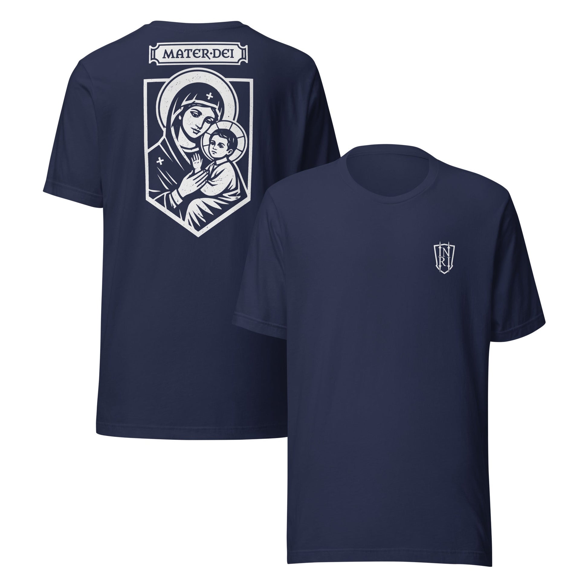 Mater Dei, Mother Mary and Baby Jesus Icon Graphic T-Shirt - Inken Image