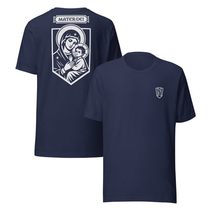 Mater Dei, Mother Mary and Baby Jesus Icon Graphic T-Shirt - Inken Image