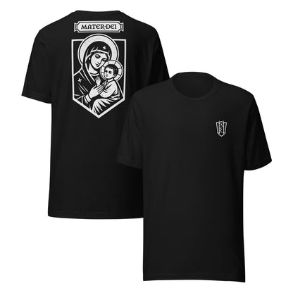 Mater Dei, Mother Mary and Baby Jesus Icon Graphic T-Shirt - Inken Image