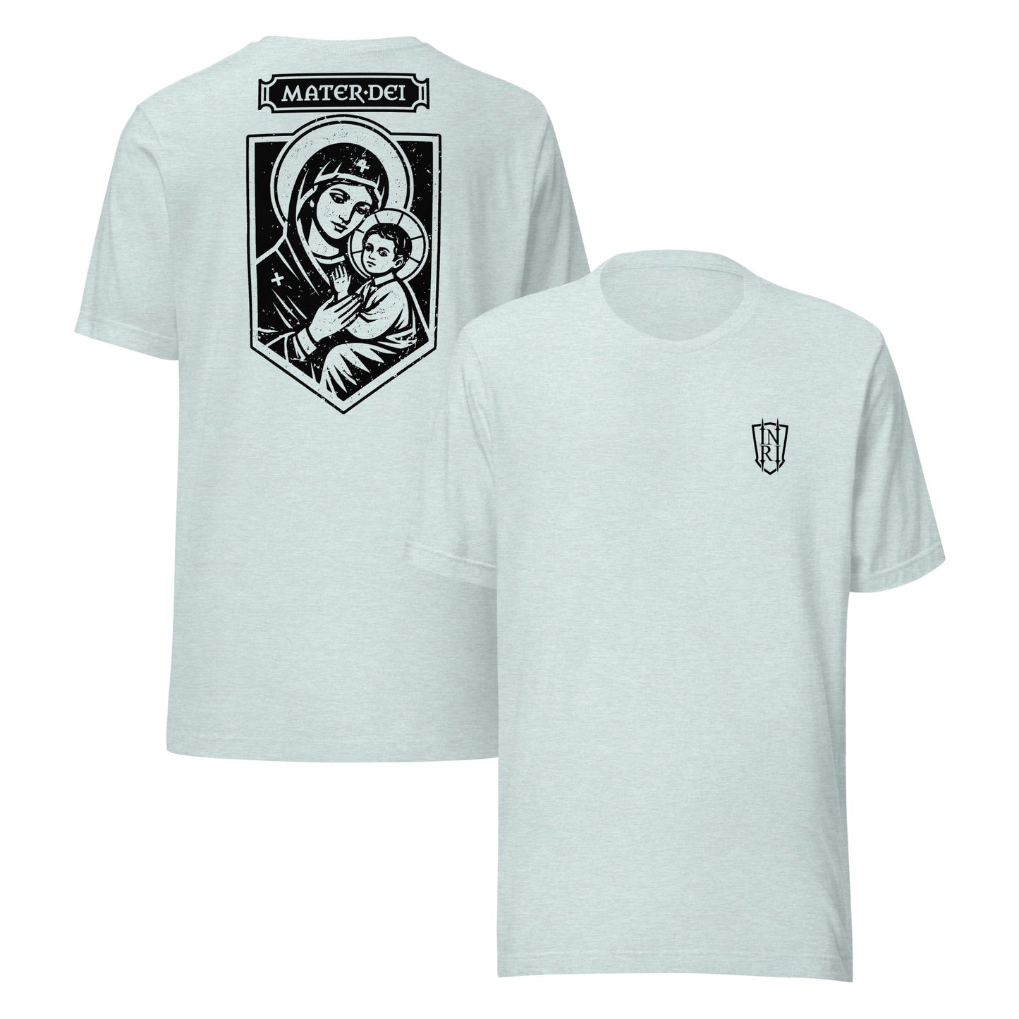 Mater Dei, Mother Mary and Baby Jesus Icon Graphic T-Shirt - Inken Image