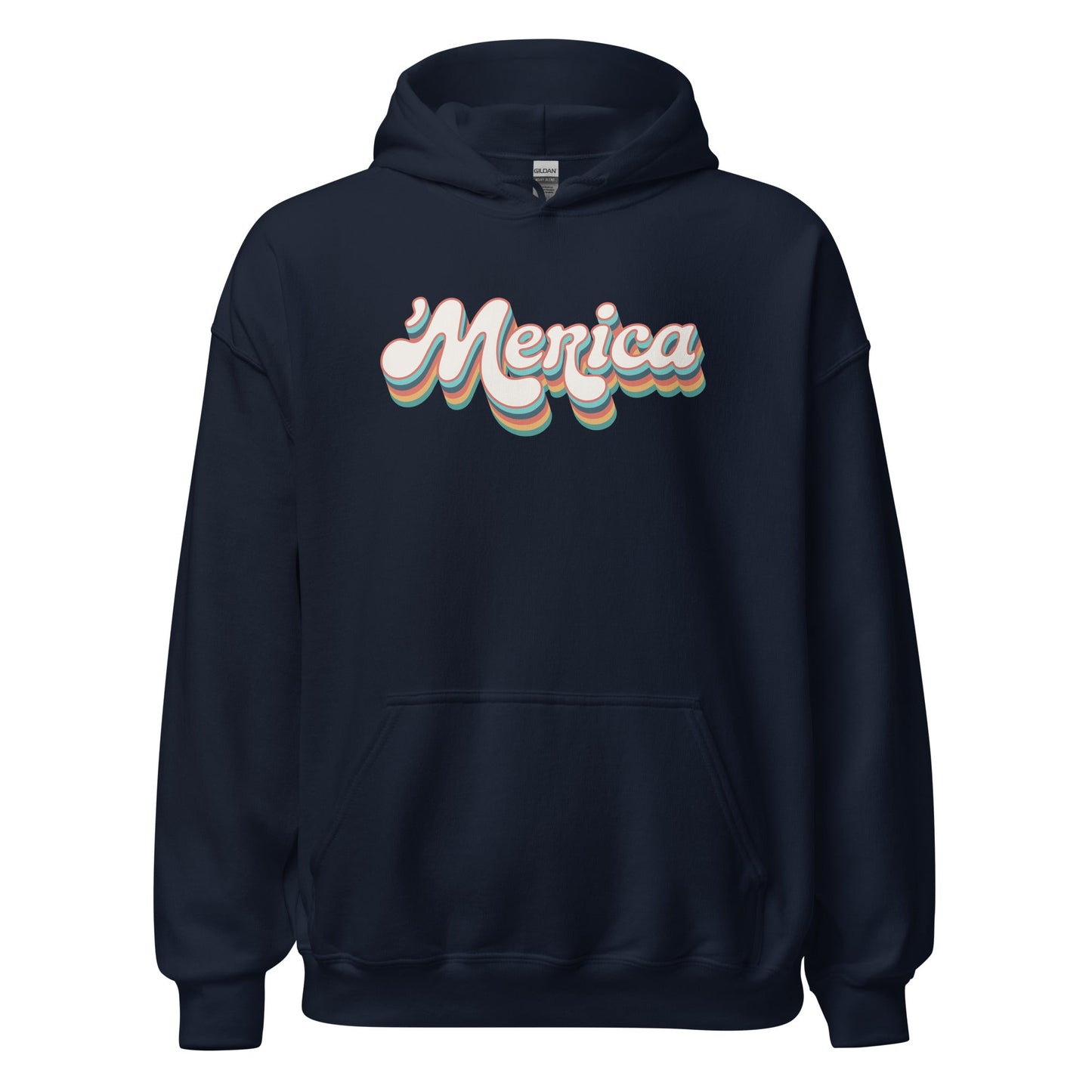 ’Merica Retro Typography Hoodie - Inken Image