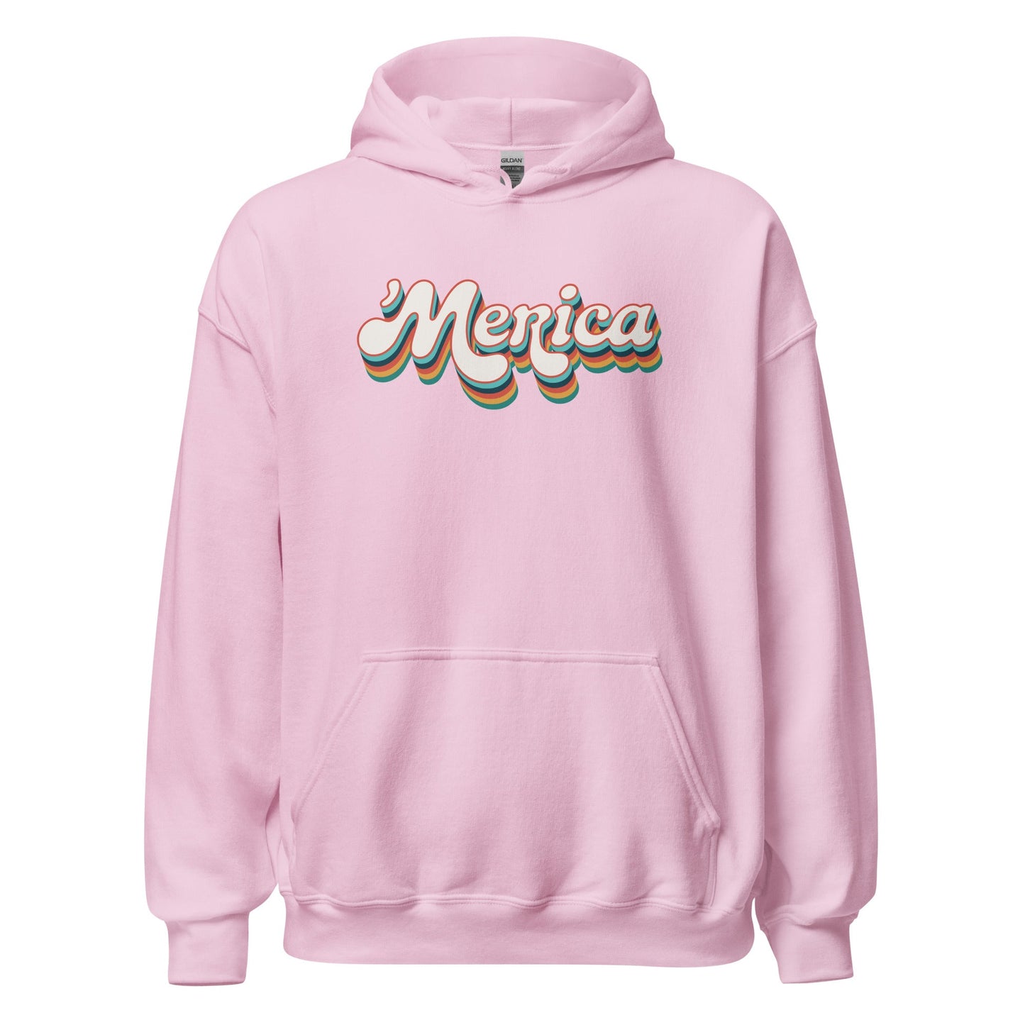 ’Merica Retro Typography Hoodie - Inken Image