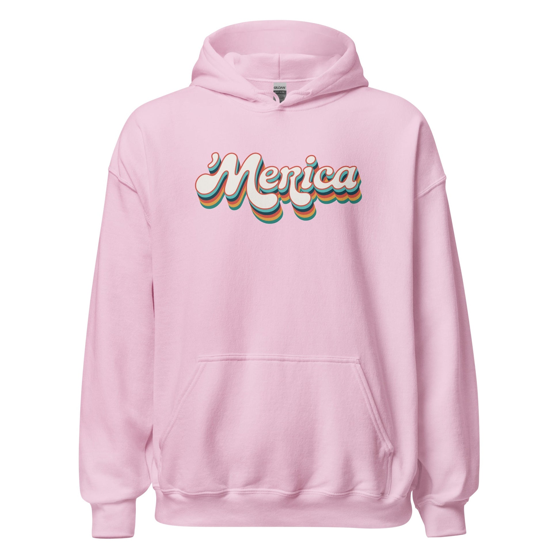 ’Merica Retro Typography Hoodie - Inken Image