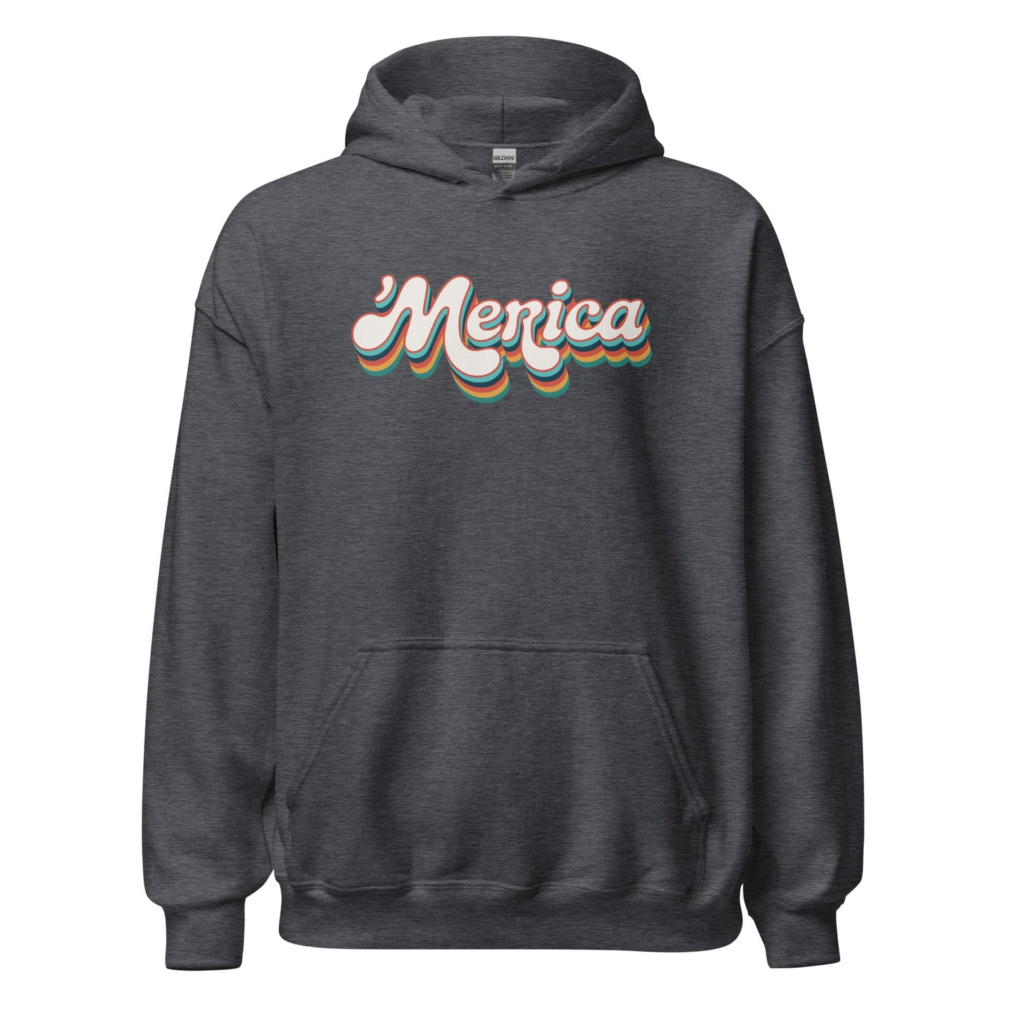’Merica Retro Typography Hoodie - Inken Image