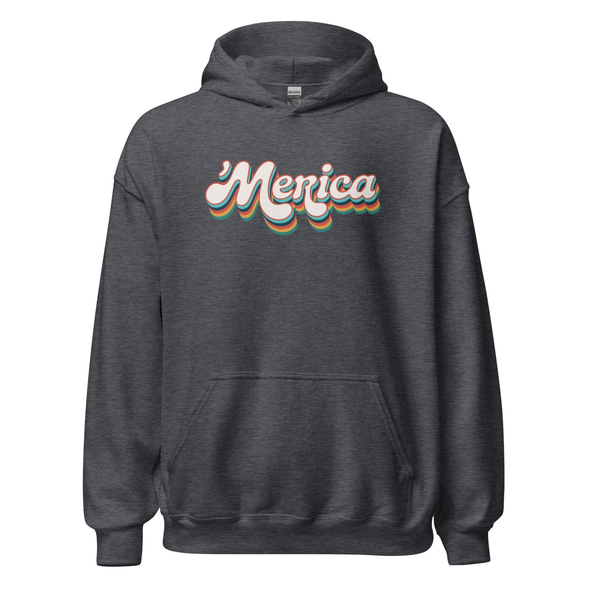 ’Merica Retro Typography Hoodie - Inken Image