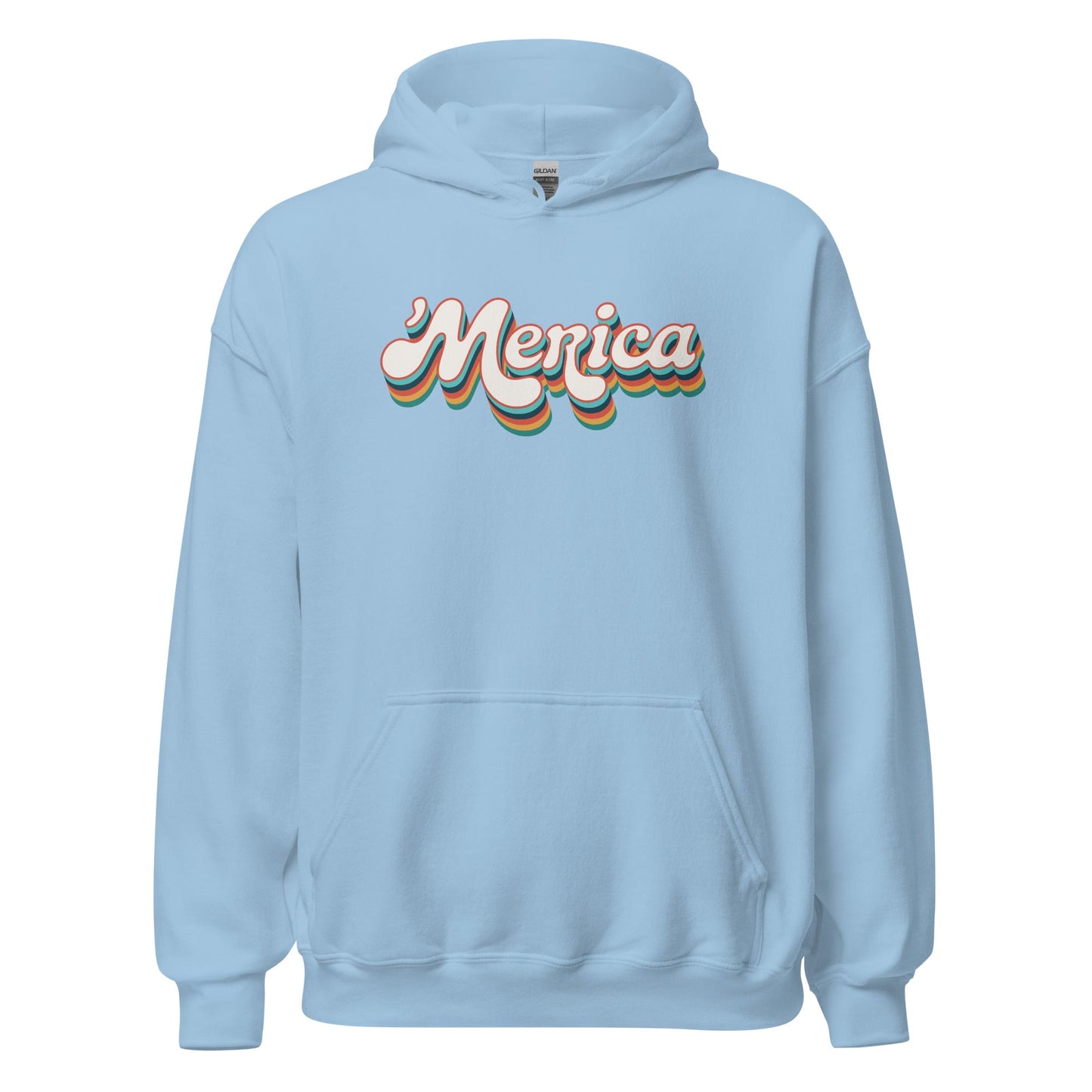 ’Merica Retro Typography Hoodie - Inken Image