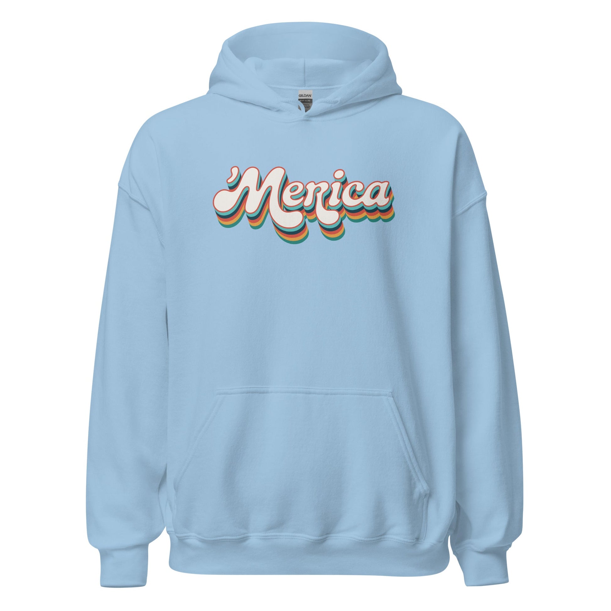’Merica Retro Typography Hoodie - Inken Image