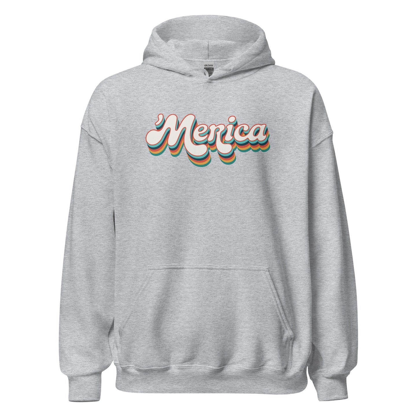 ’Merica Retro Typography Hoodie - Inken Image