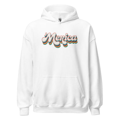 ’Merica Retro Typography Hoodie - Inken Image