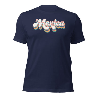 ’Merica Retro Typography T-Shirt - Inken Image