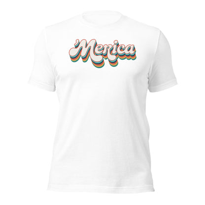 ’Merica Retro Typography T-Shirt - Inken Image