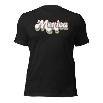 ’Merica Retro Typography T-Shirt - Inken Image