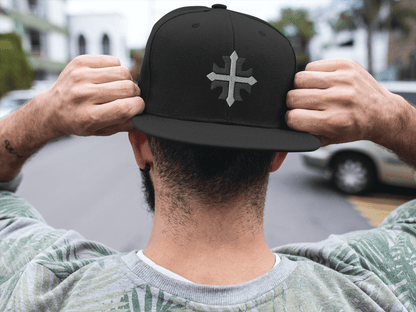 Minimalist 3D Puff Coptic Cross Snapback - Inken Image