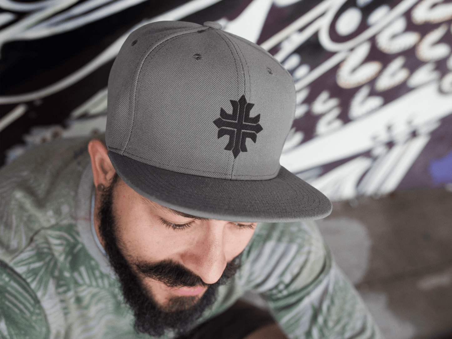 Minimalist 3D Puff Coptic Cross Snapback - Inken Image