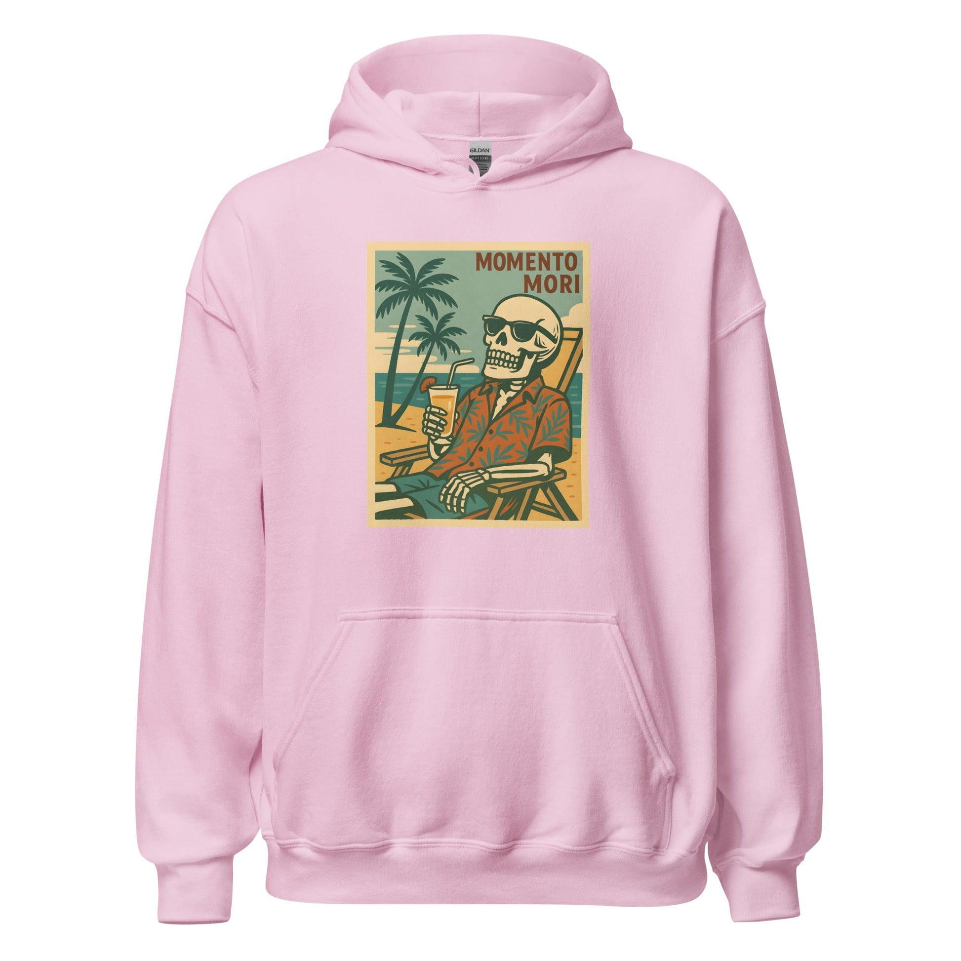 Momento Mori Beach Day Retro Hoodie - Inken Image