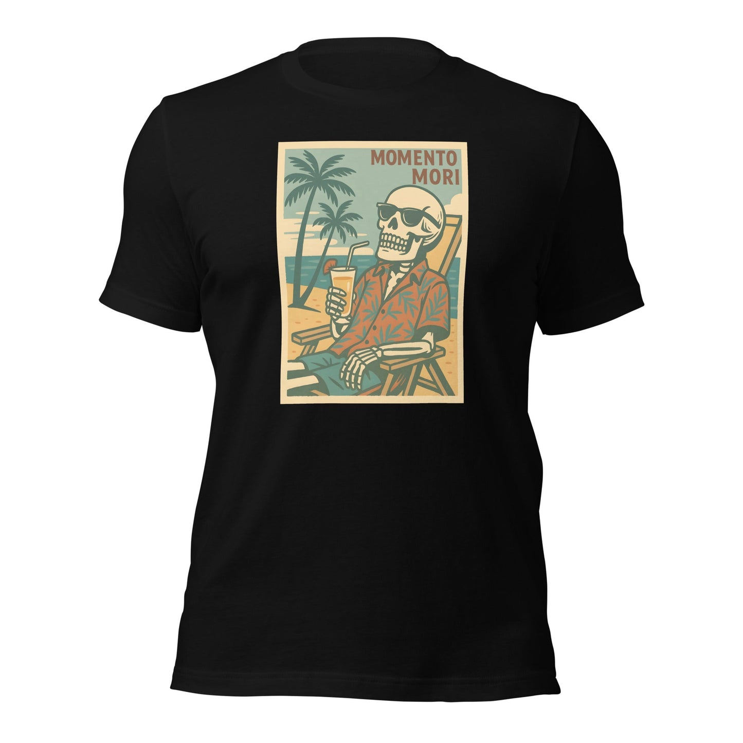 Momento Mori Beach Day Retro T-shirt - Inken Image