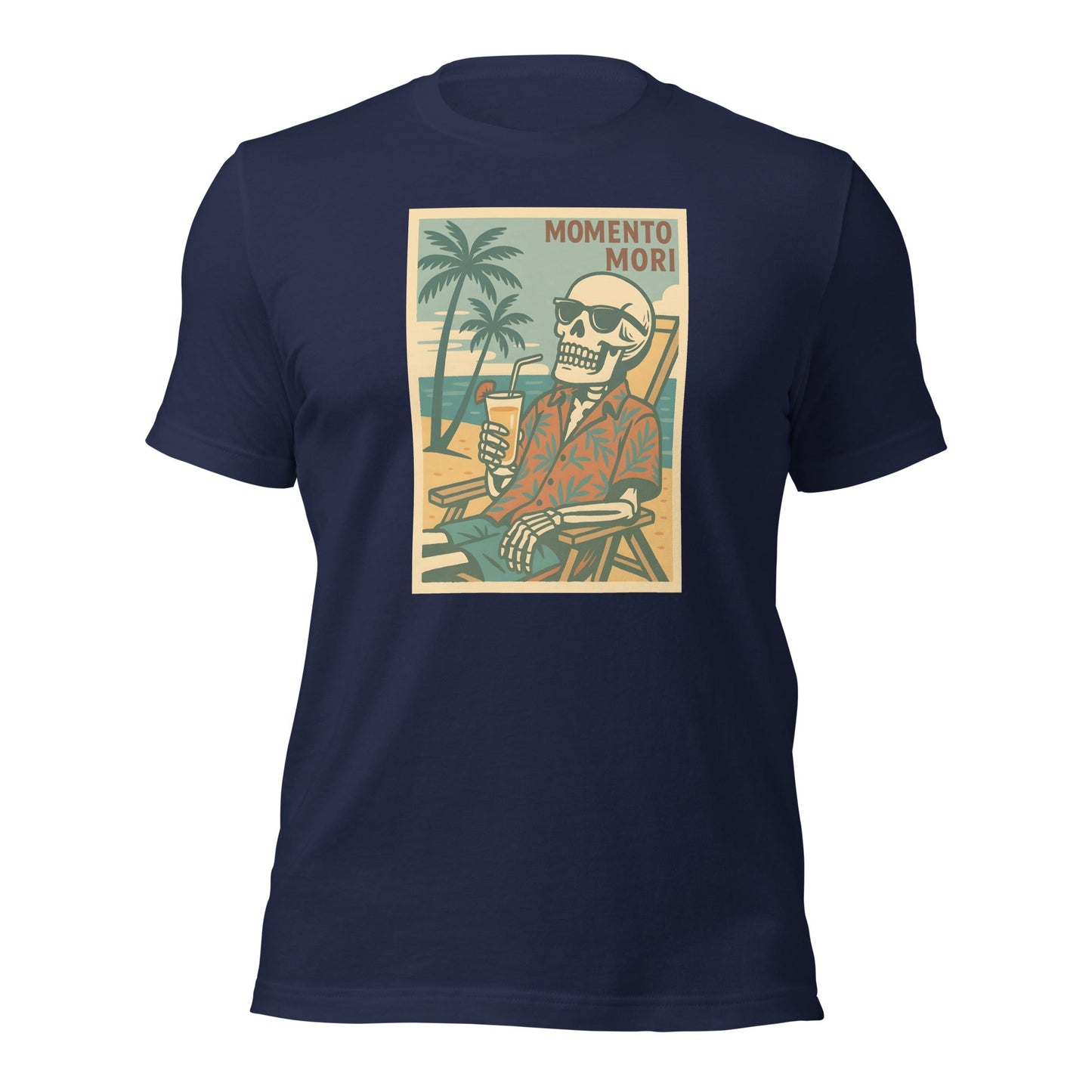 Momento Mori Beach Day Retro T-shirt - Inken Image