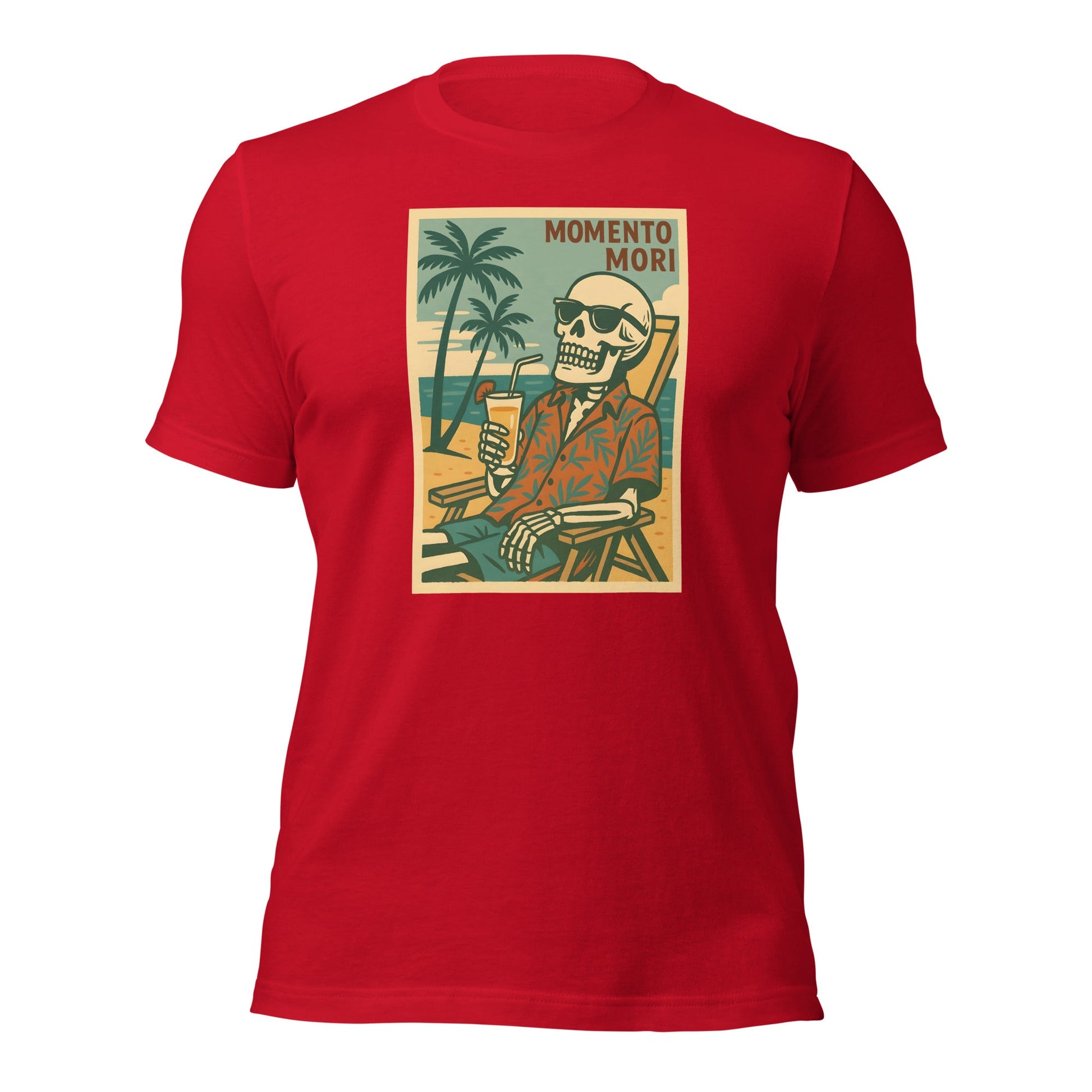 Momento Mori Beach Day Retro T-shirt - Inken Image
