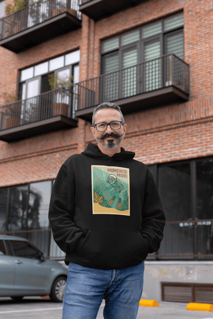 Momento Mori Scuba Diver Retro Hoodie - Inken Image