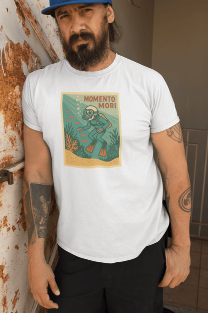 Momento Mori Scuba Diver Retro T-shirt - Inken Image