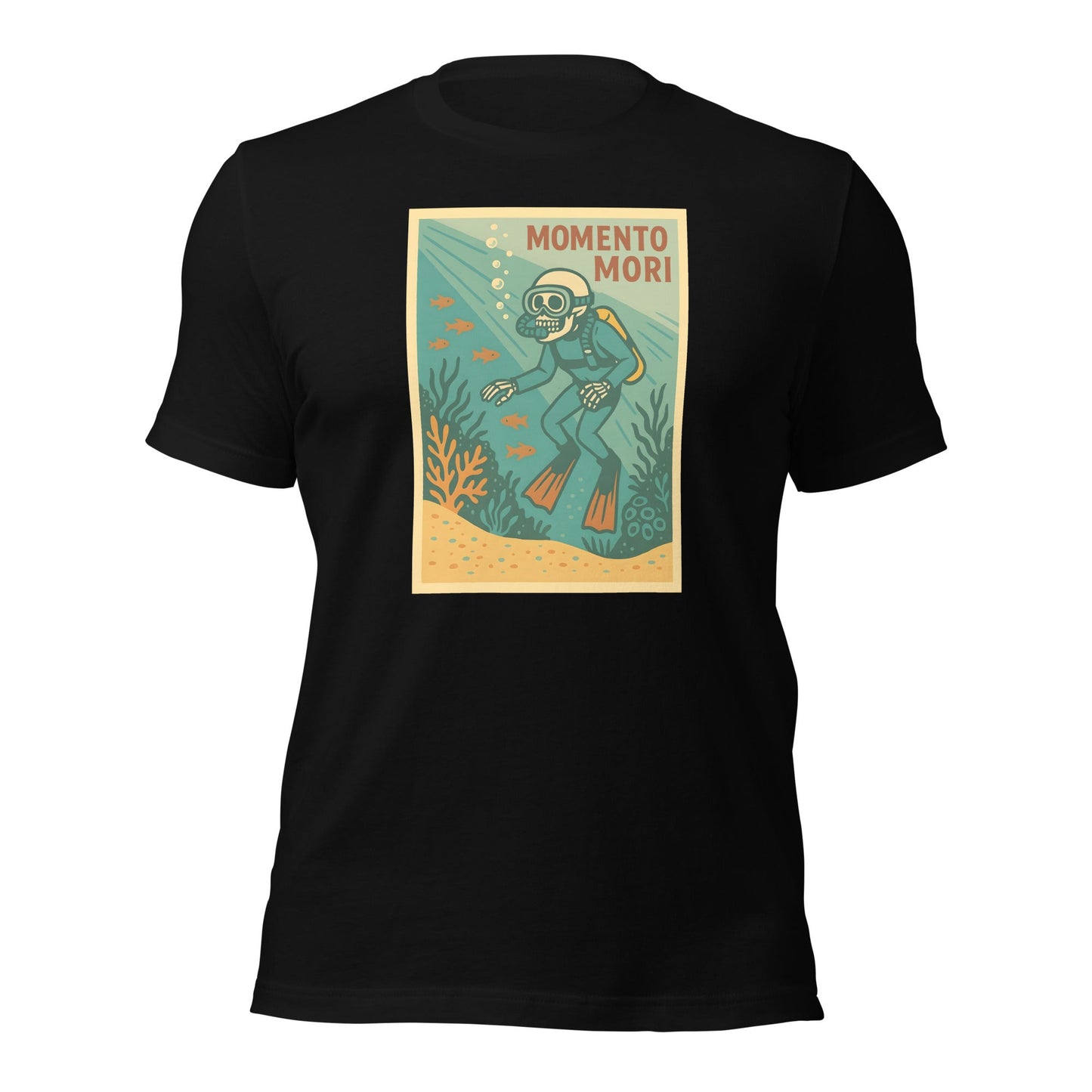 Momento Mori Scuba Diver Retro T-shirt - Inken Image