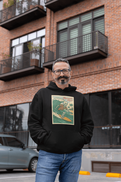 Momento Mori Surfer Retro Hoodie - Inken Image