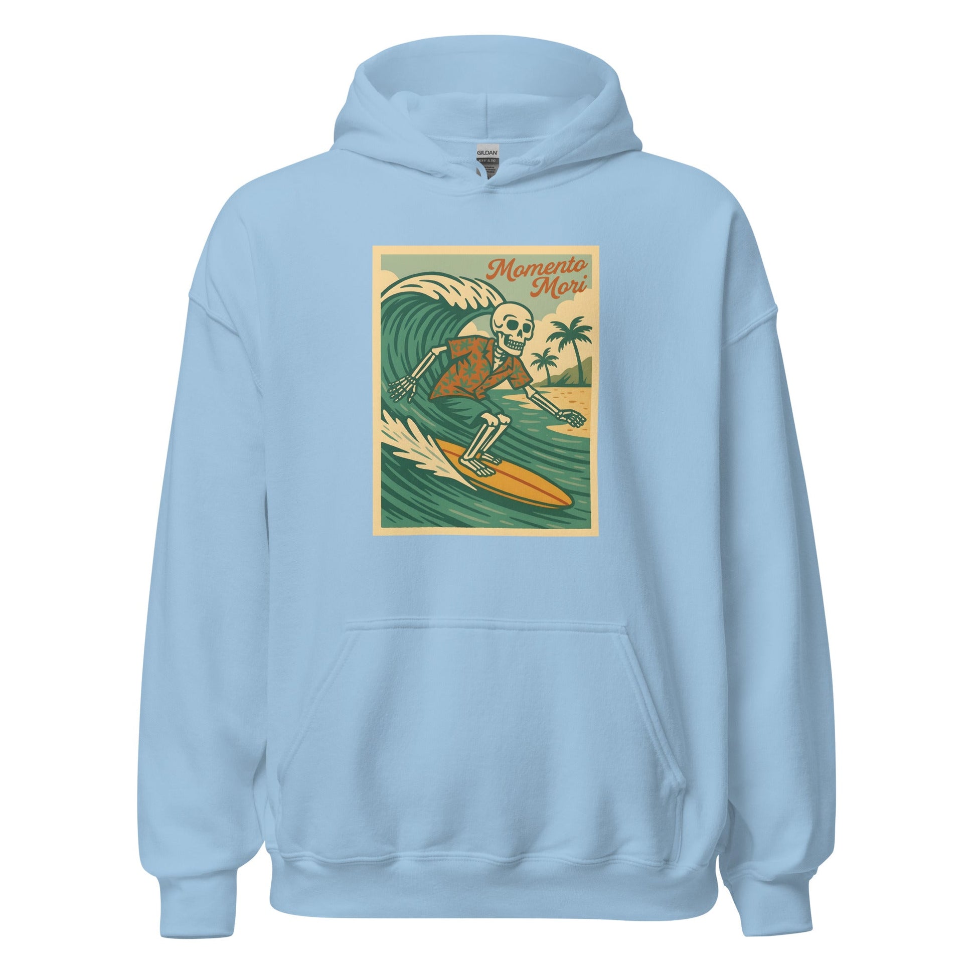 Momento Mori Surfer Retro Hoodie - Inken Image