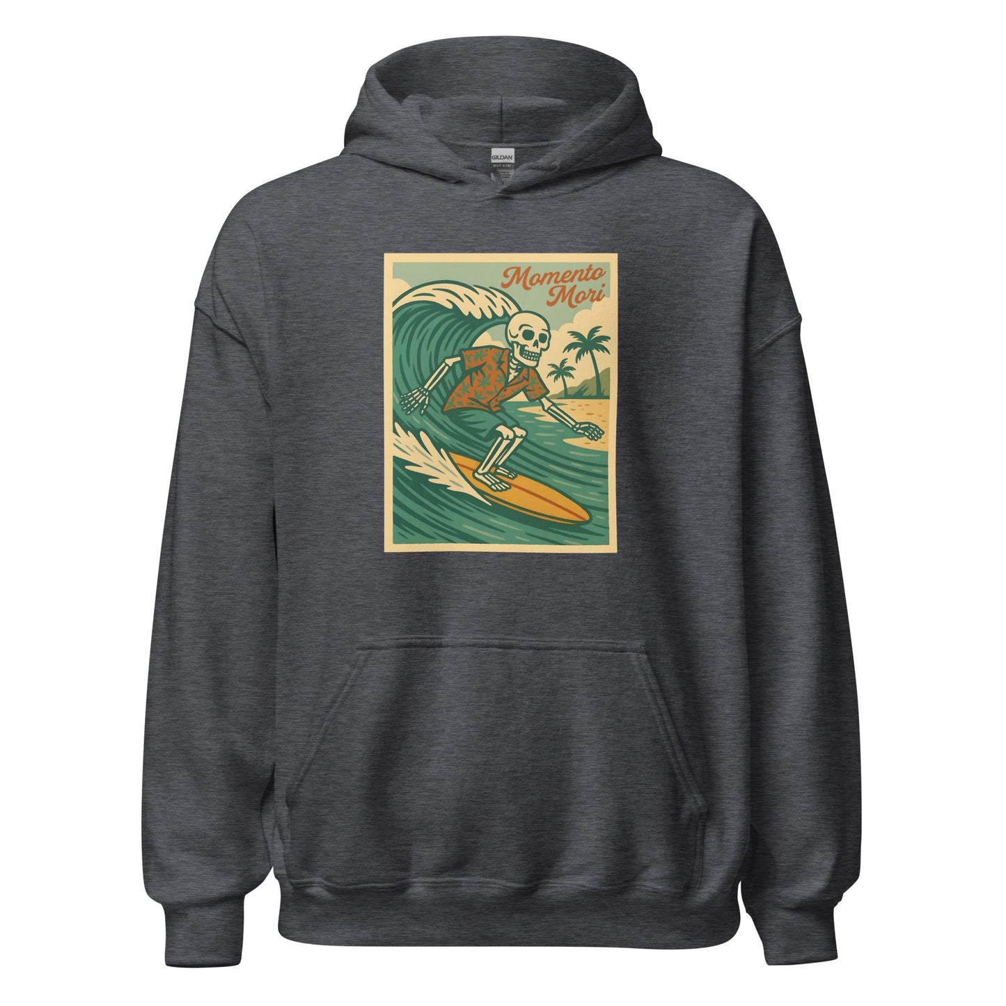 Momento Mori Surfer Retro Hoodie - Inken Image