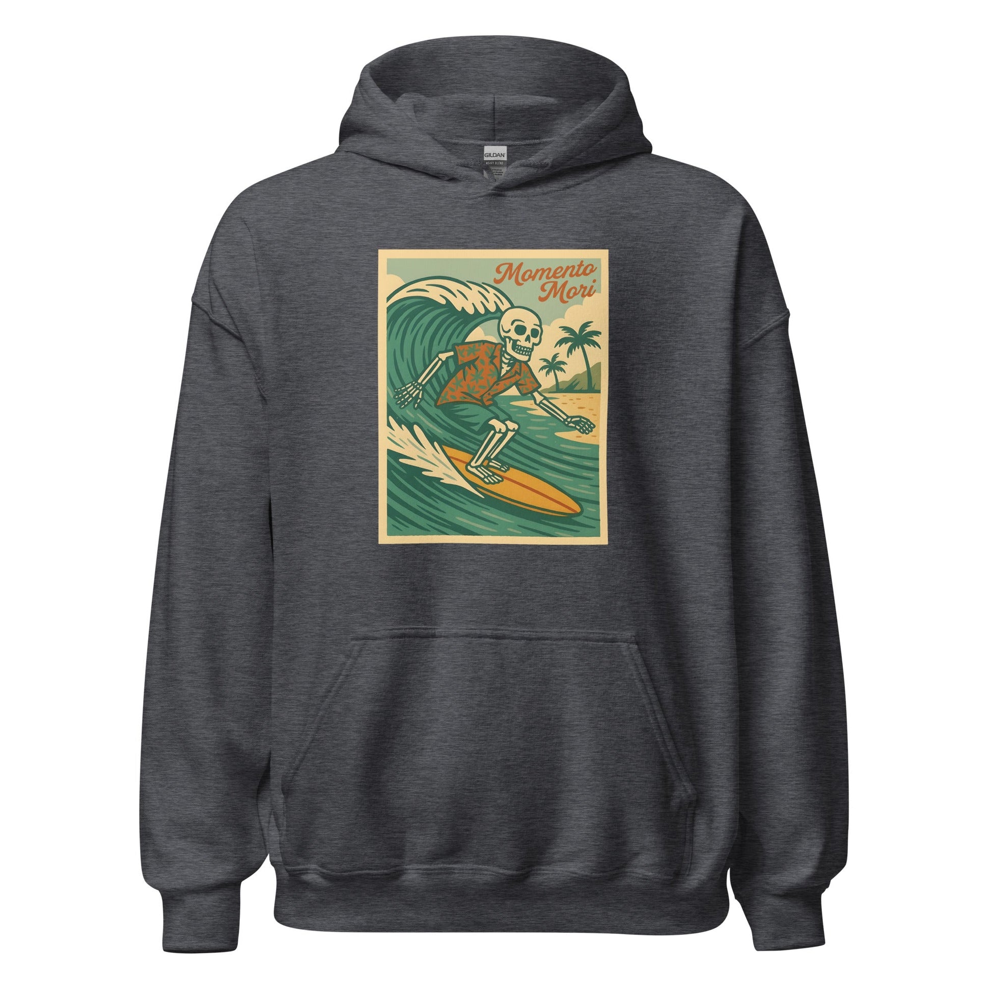 Momento Mori Surfer Retro Hoodie - Inken Image