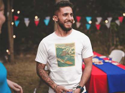Momento Mori Surfer Retro T-shirt - Inken Image