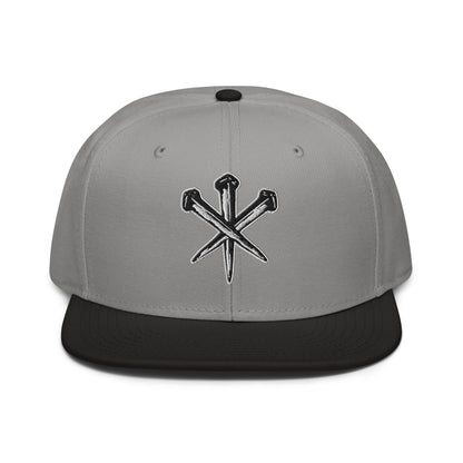 Nails of Crucifixion Flat Stitch Snapback - Inken Image