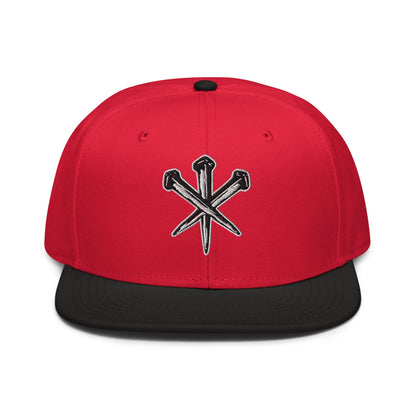Nails of Crucifixion Flat Stitch Snapback - Inken Image