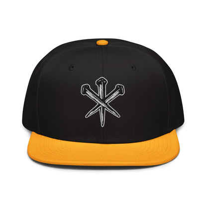 Nails of Crucifixion Flat Stitch Snapback - Inken Image