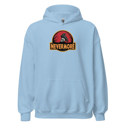 Nevermore Raven Jurassic Poe Inspired Gothic Hoodie - Inken Image