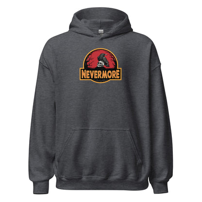 Nevermore Raven Jurassic Poe Inspired Gothic Hoodie - Inken Image