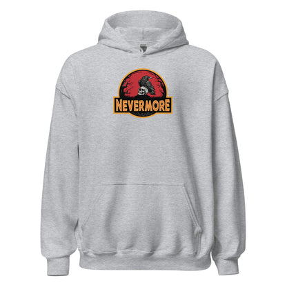 Nevermore Raven Jurassic Poe Inspired Gothic Hoodie - Inken Image