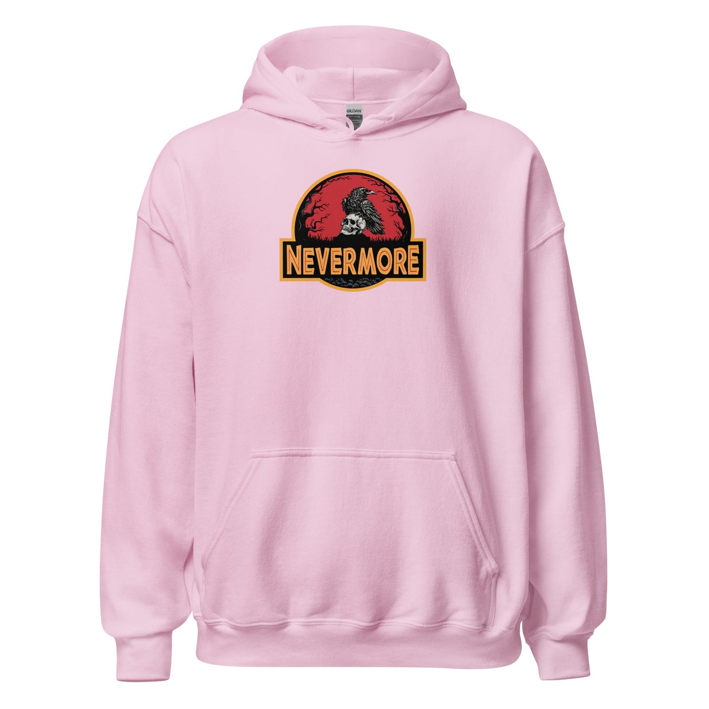 Nevermore Raven Jurassic Poe Inspired Gothic Hoodie - Inken Image