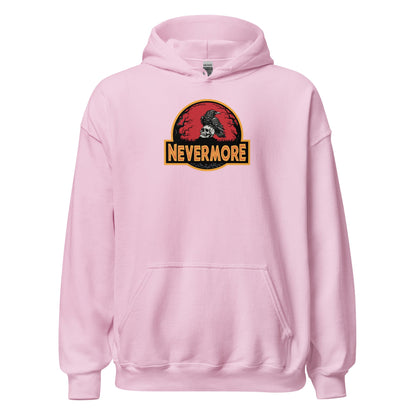 Nevermore Raven Jurassic Poe Inspired Gothic Hoodie - Inken Image
