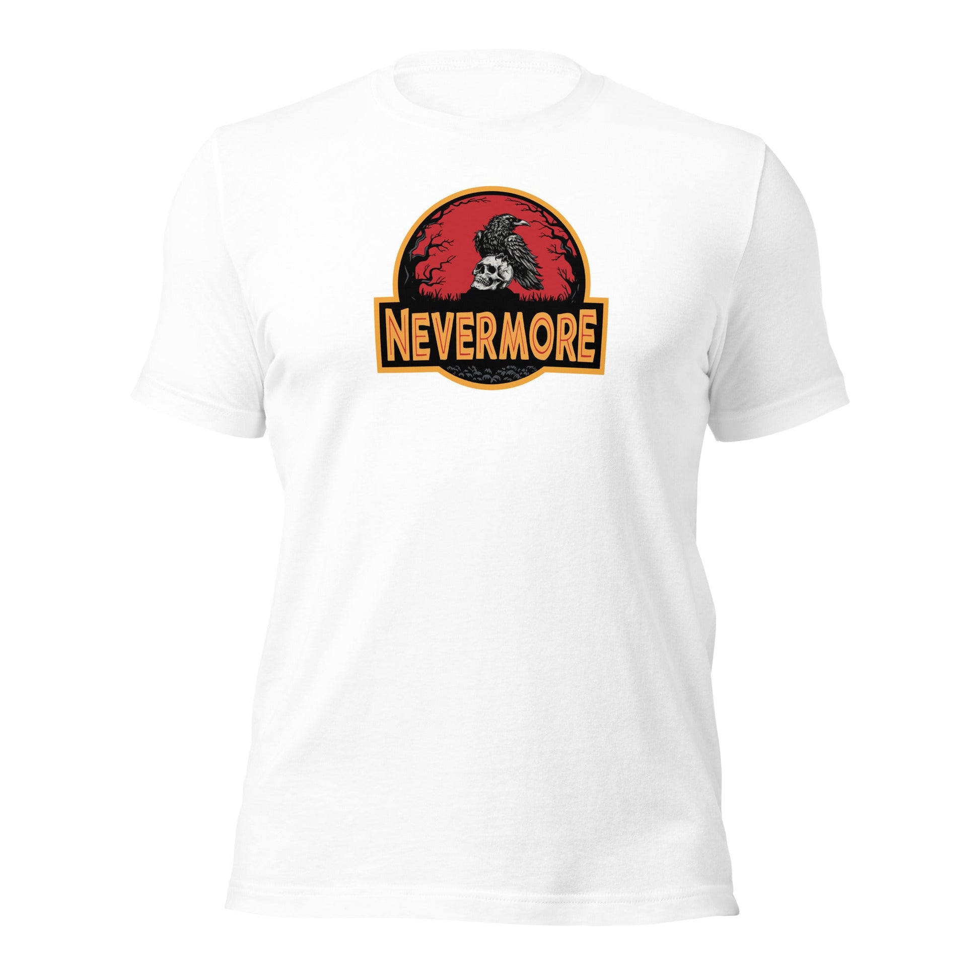 Nevermore Raven Jurassic Poe Inspired Gothic T-Shirt - Inken Image