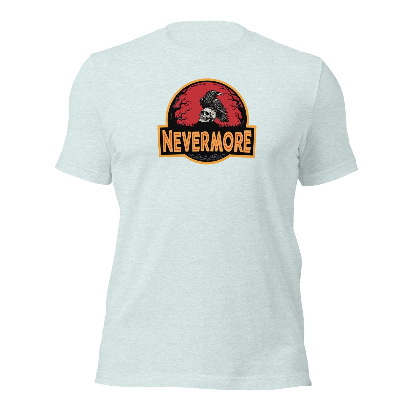 Nevermore Raven Jurassic Poe Inspired Gothic T-Shirt - Inken Image