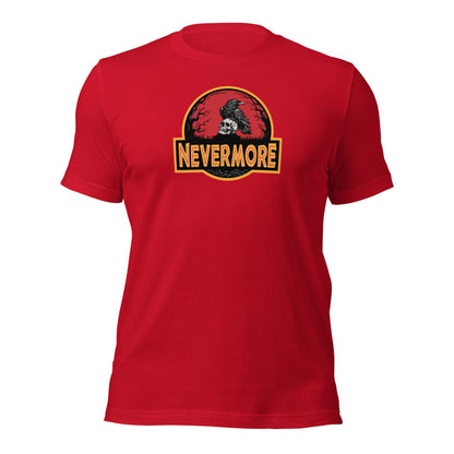 Nevermore Raven Jurassic Poe Inspired Gothic T-Shirt - Inken Image