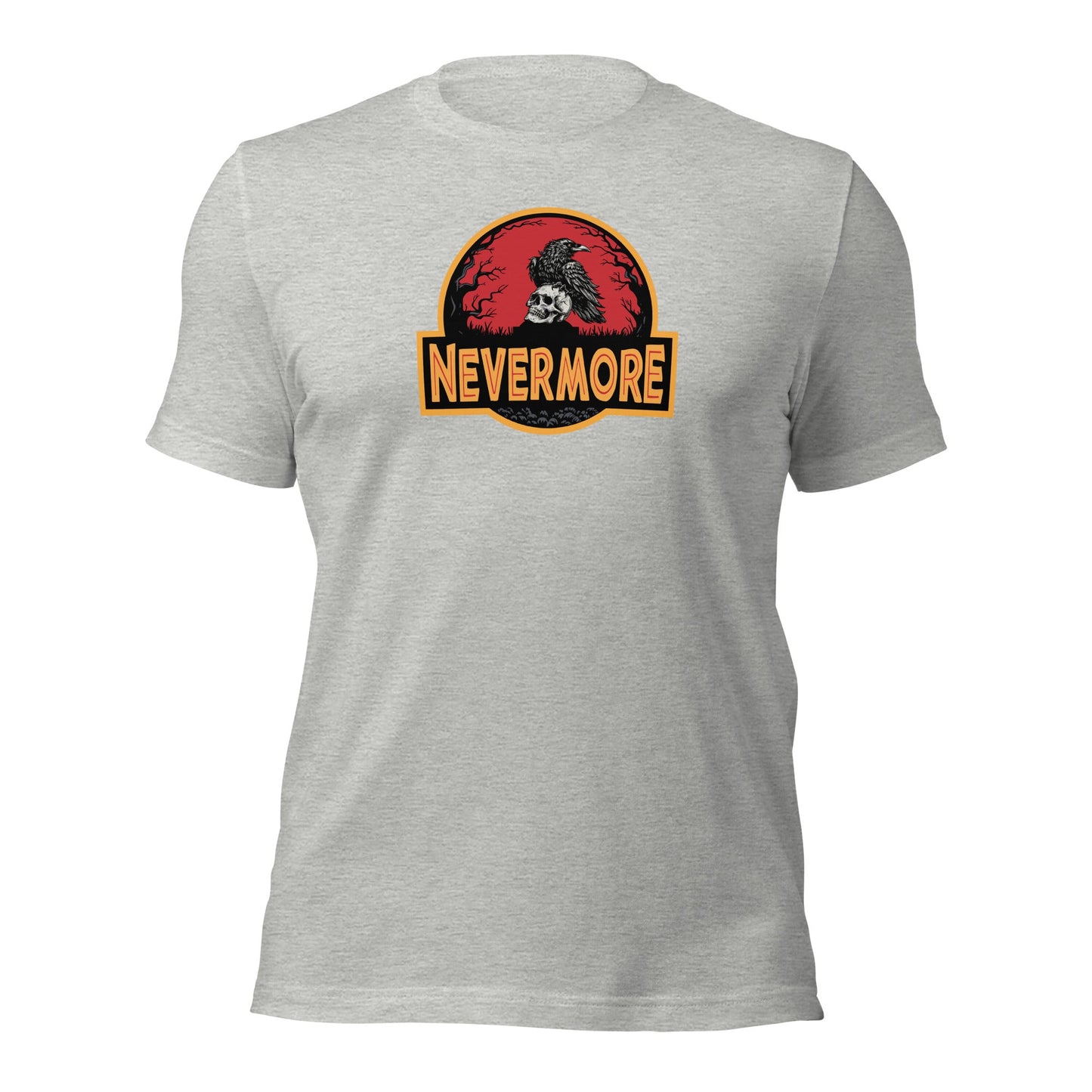 Nevermore Raven Jurassic Poe Inspired Gothic T-Shirt - Inken Image