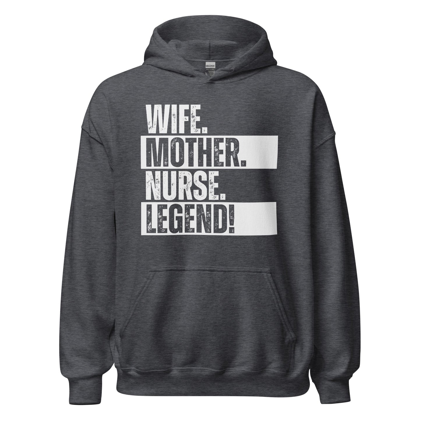 Nurse Mom Hoodie RN Legend Wife Sweatshirt Funny Healthcare Life - Inken Image