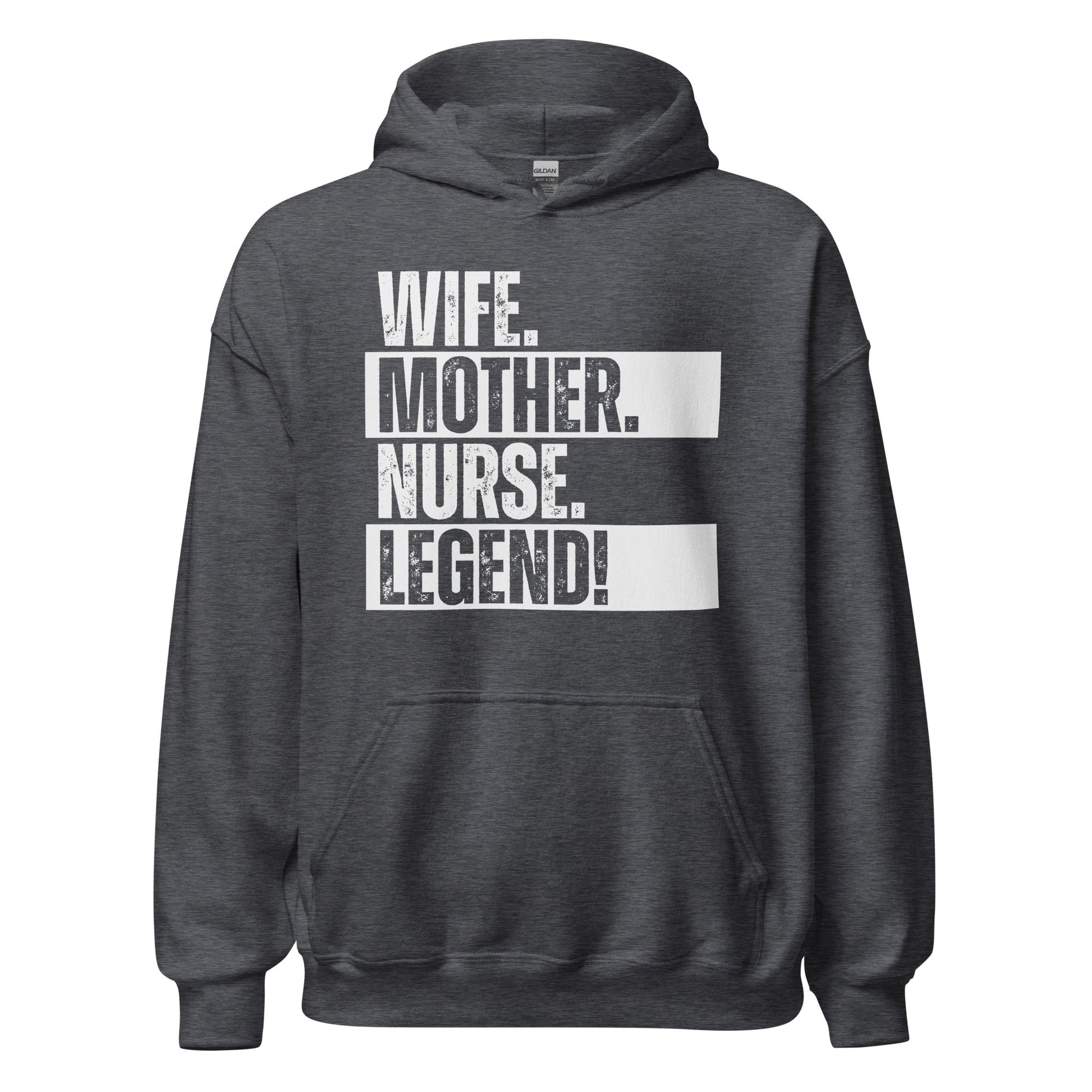Nurse Mom Hoodie RN Legend Wife Sweatshirt Funny Healthcare Life - Inken Image